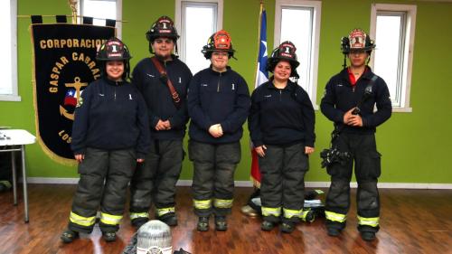 Visita pedagogica bomberos de 1ra compañia